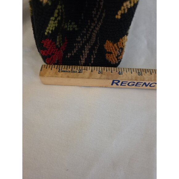Vintage 50s 60s Carpet Bag Floral Top Handle Tapestry Boho Chic Purse Handbag - Picture 16 of 16
